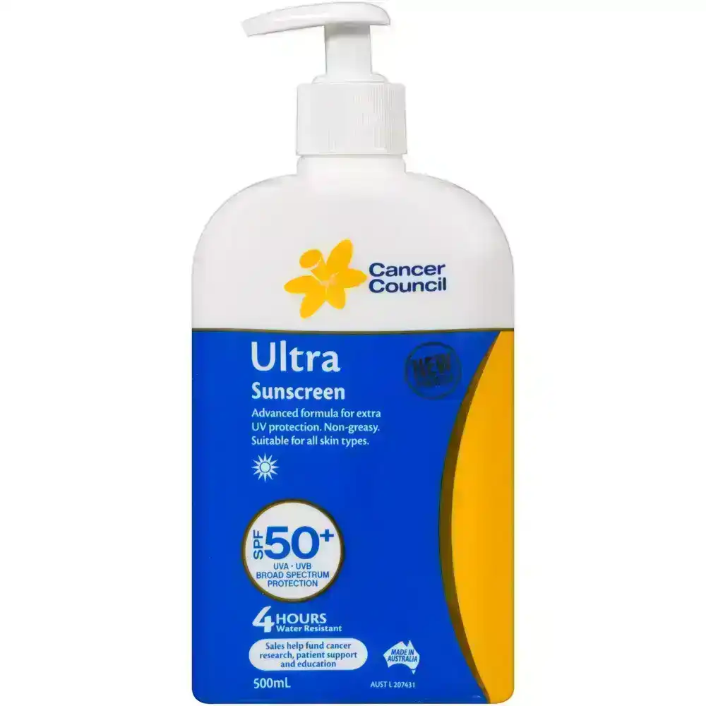Cancer Council Ultra Sunscreen SPF50+ 500ml