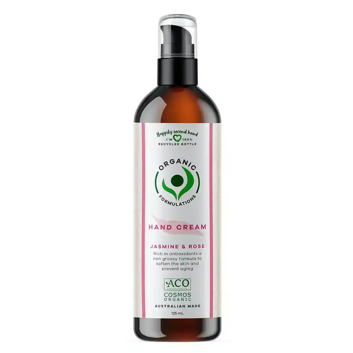 Organic Formulations Jasmine &amp; Rose Hand Cream 125ml