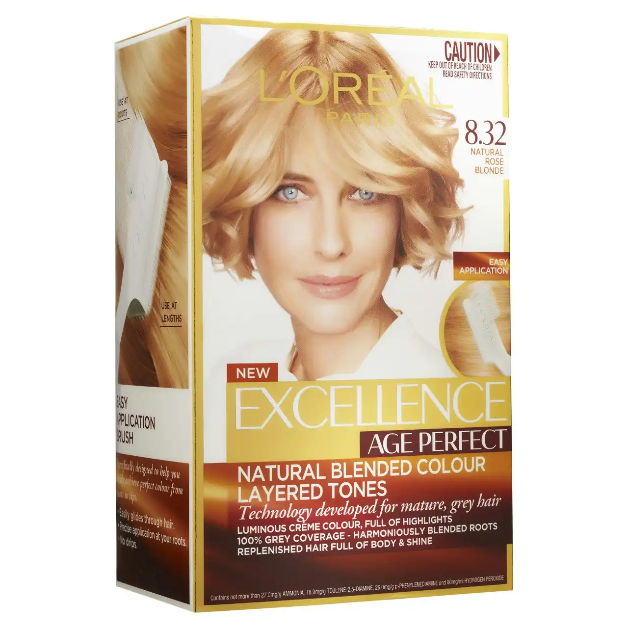 L'Oreal Paris Excellence Age Perfect Permanent Hair Colour - 8.32 Natural Rose Blonde (Natural Blended Colour)