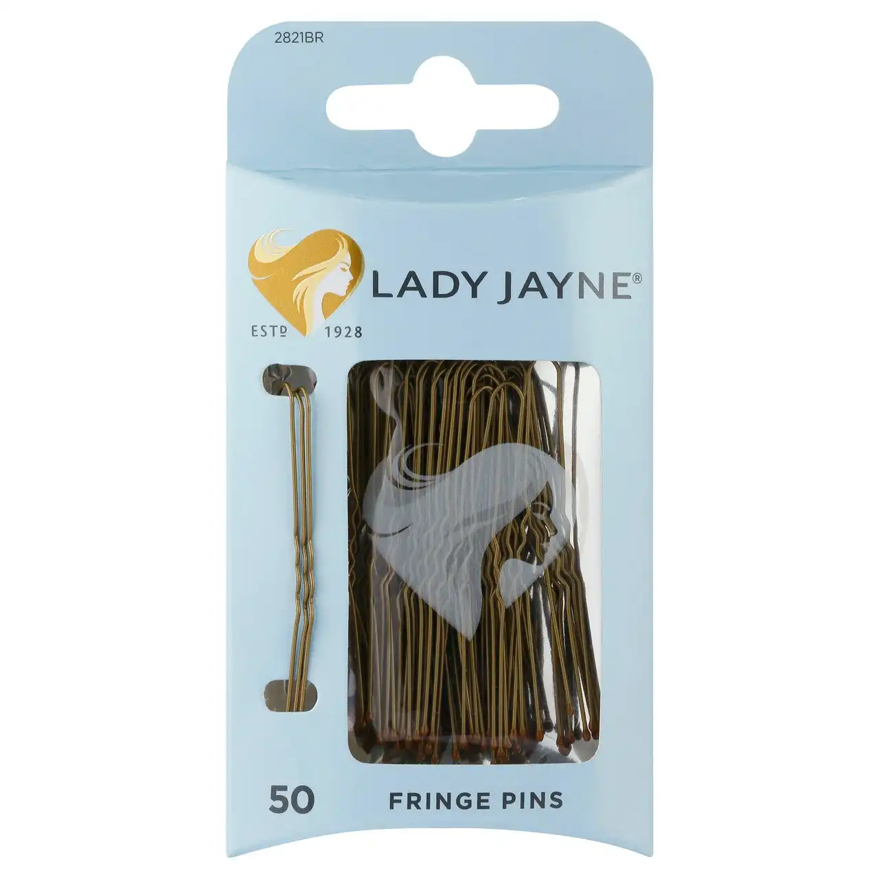 Lady Jayne Brown Fringe Pins, 50 Pk