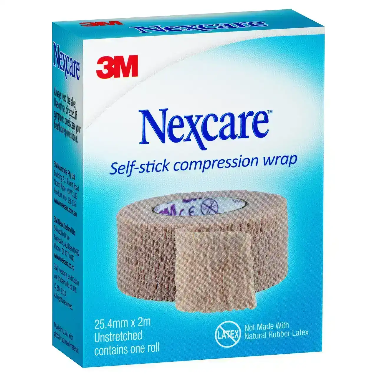 Nexcare Self-Stick Compression Wrap 25.4mm x 2m