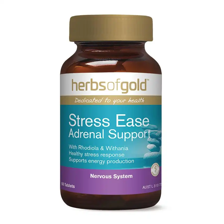 Herbs Of Gold Stress Ease Adrenal Support 60 Tablets