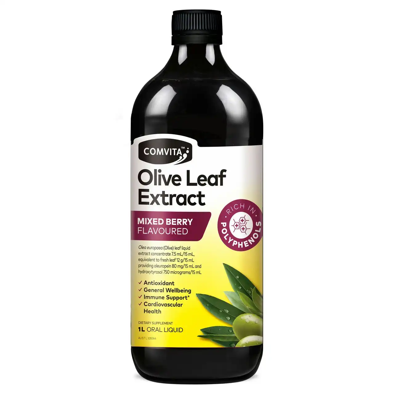 Comvita Olive Leaf Extract Mixed Berry Flavoured 1L