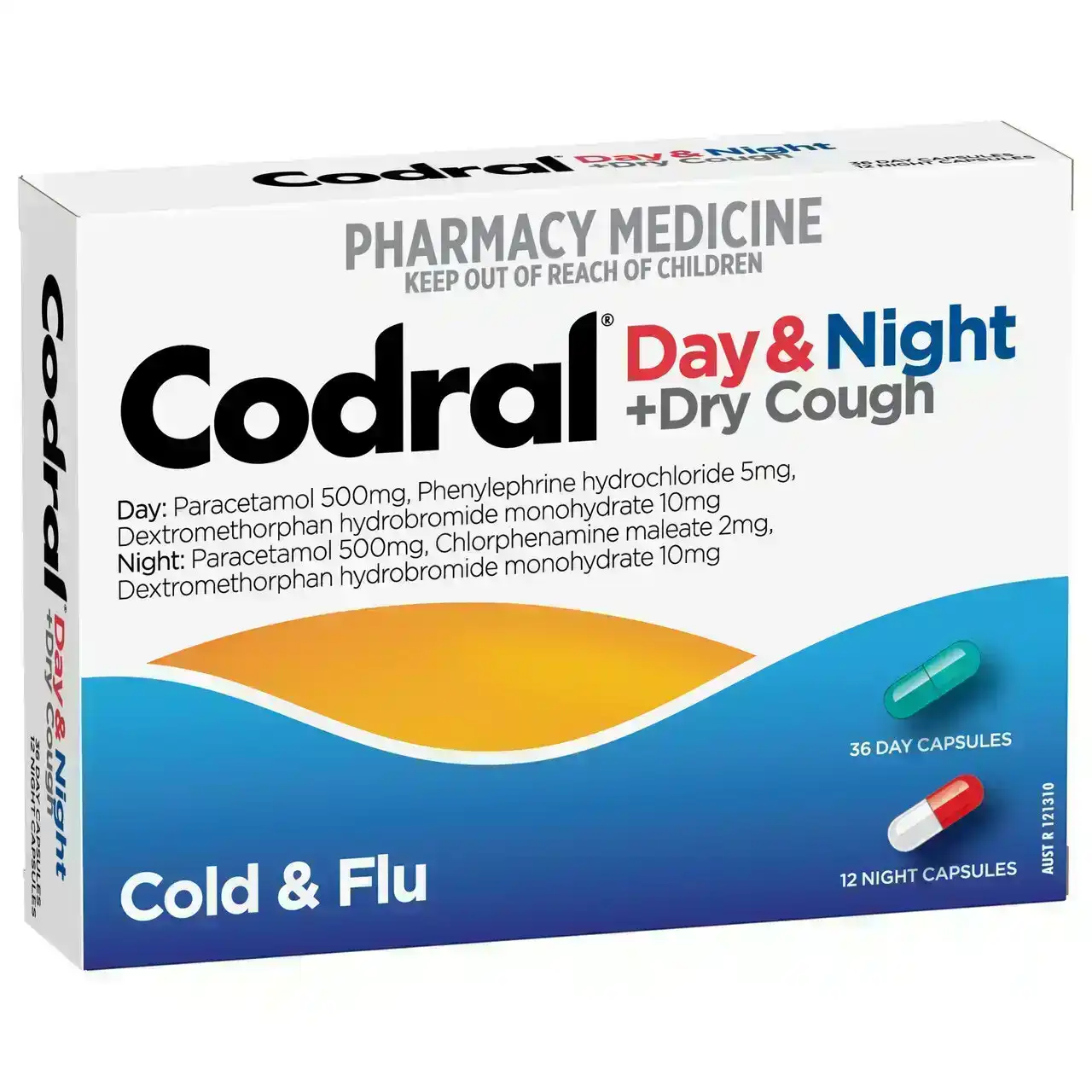 CODRAL Cold &amp; Flu + Cough Day &amp; Night Capsules 48 Pack
