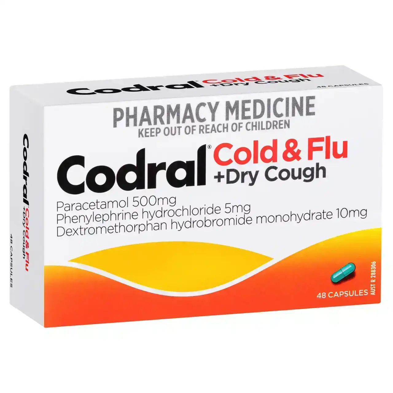 CODRAL Cold &amp; Flu + Dry Cough Capsules 48 Pack