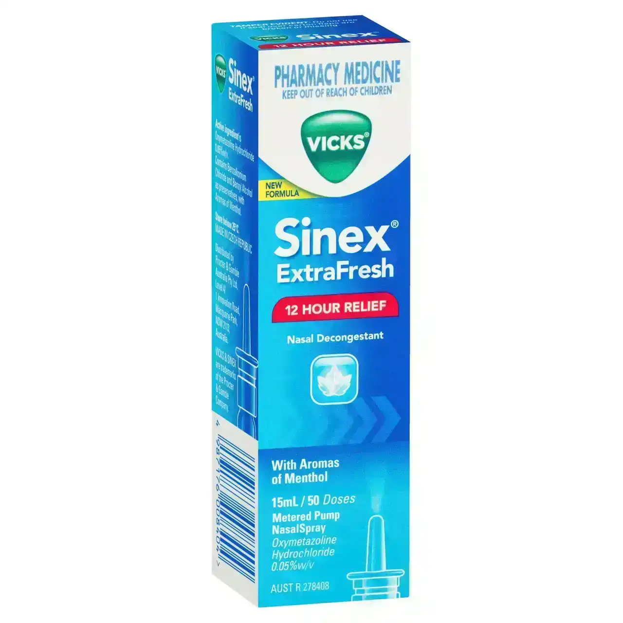 Vicks Sinex ExtraFresh Nasal Decongestant Nasal Spray 15mL