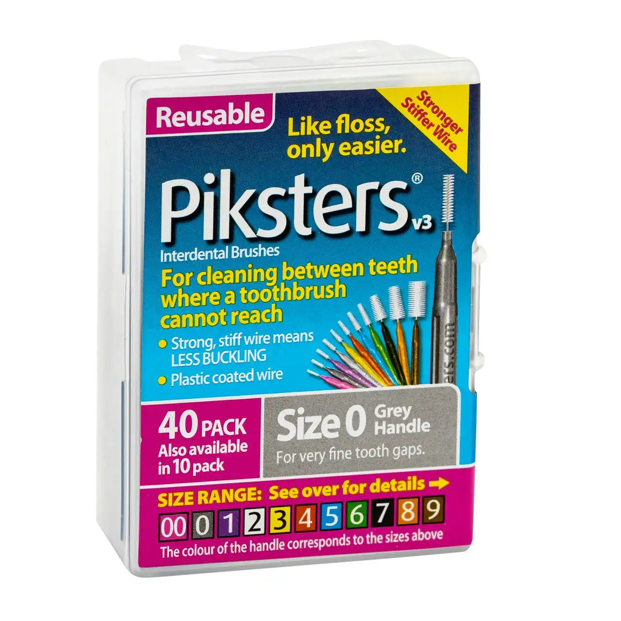 Piksters(R) Interdental Brushes Grey Size 0 40pk