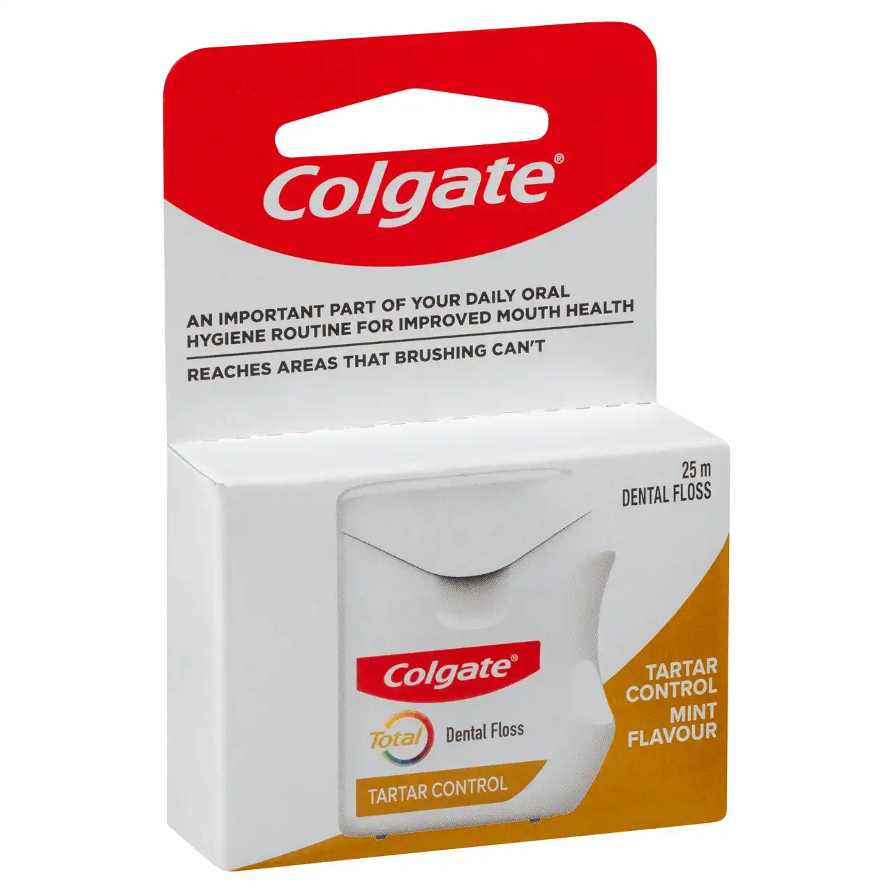 Colgate Total Tartar Control Dental Floss, 25m, Protects Gums & Helps Prevent Tooth Decay