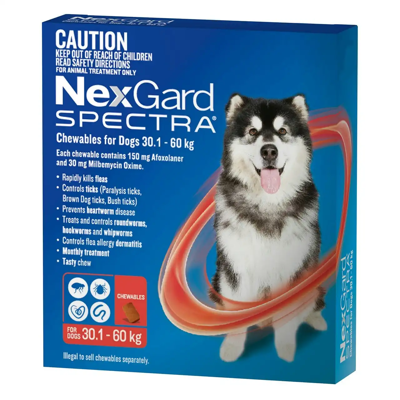 Nexgard Spectra Chewables For Dogs 30.1 - 60kg 6 Pack