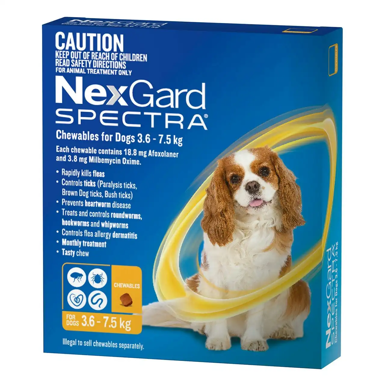 Nexgard Spectra Chewables For Dogs 3.6 - 7.5kg 3 Pack