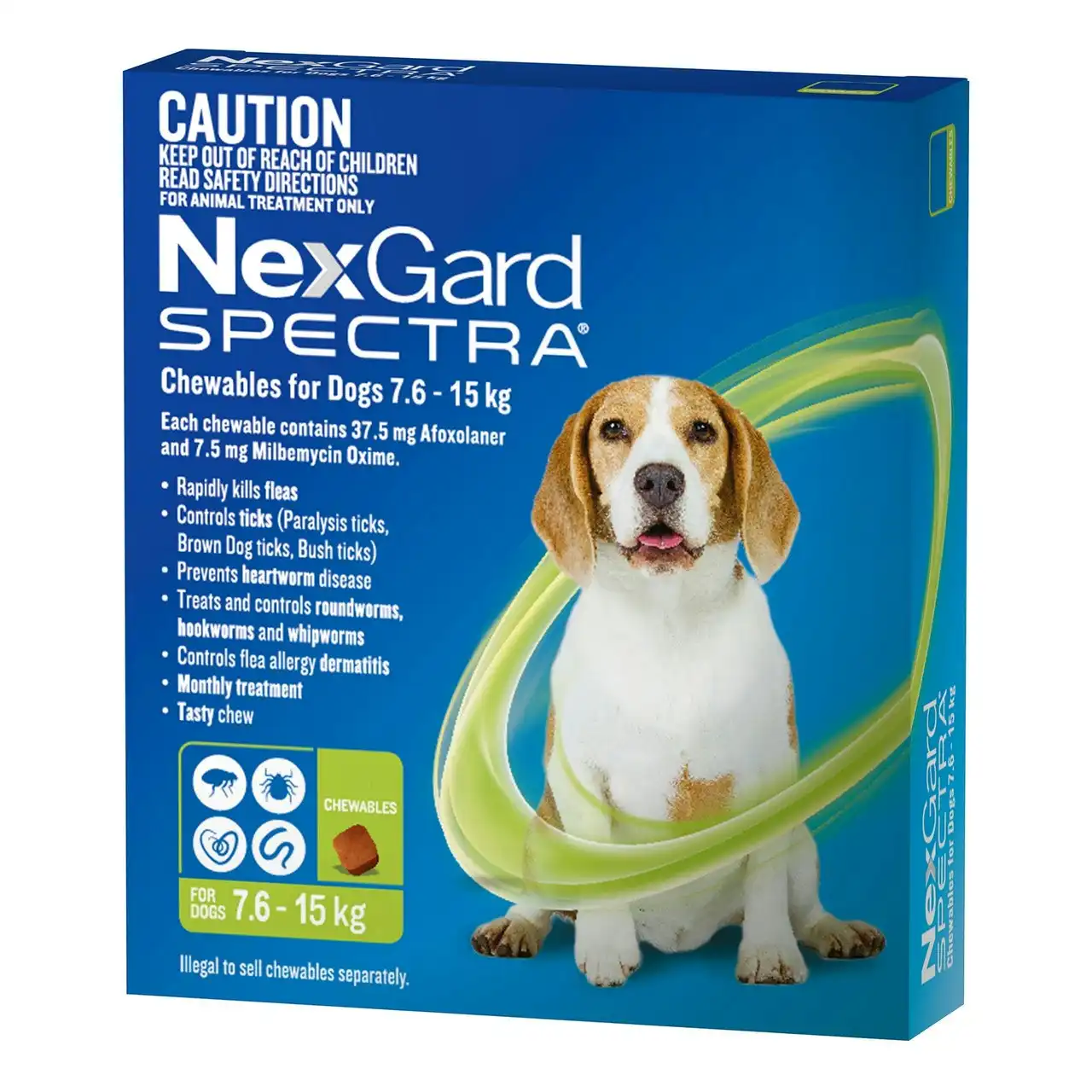 Nexgard Spectra Chewables For Dogs 7.6 - 15kg 3 Pack