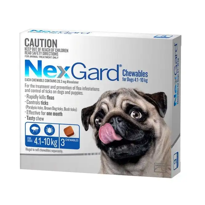 Nexgard 3 Chewables For Dogs 4.1-10kg
