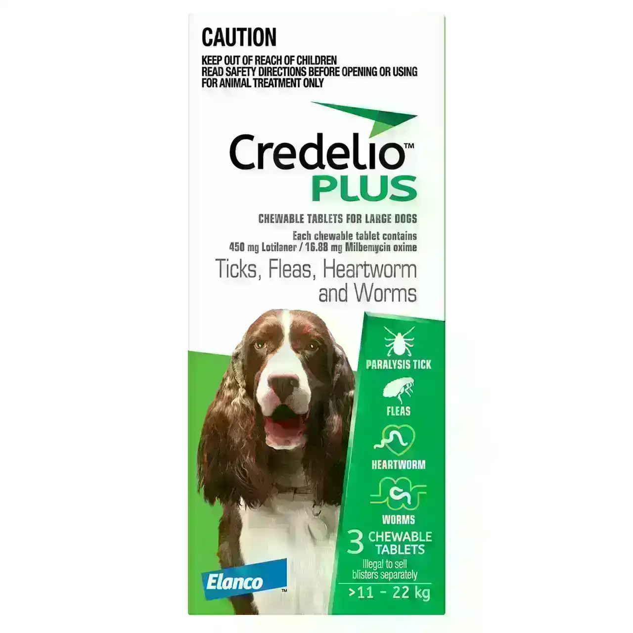 Credelio Plus 11-22kg Green 3 Pack