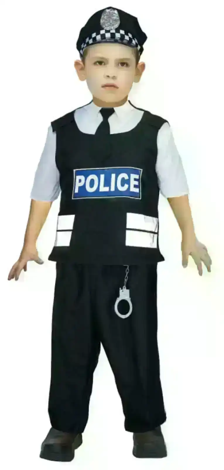 Deluxe Boys Police Costume Book Week Childrens Halloween Fancy Dress Kids