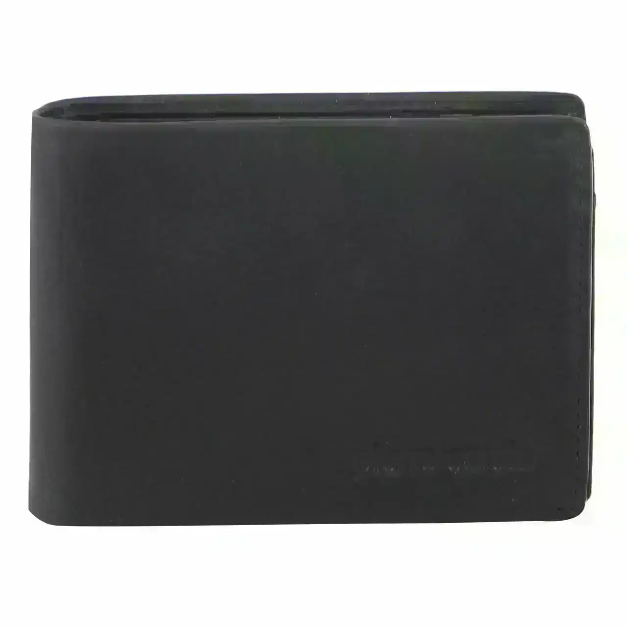 Pierre Cardin Mens Rustic Leather Bi-Fold Wallet RFID Protected - Black