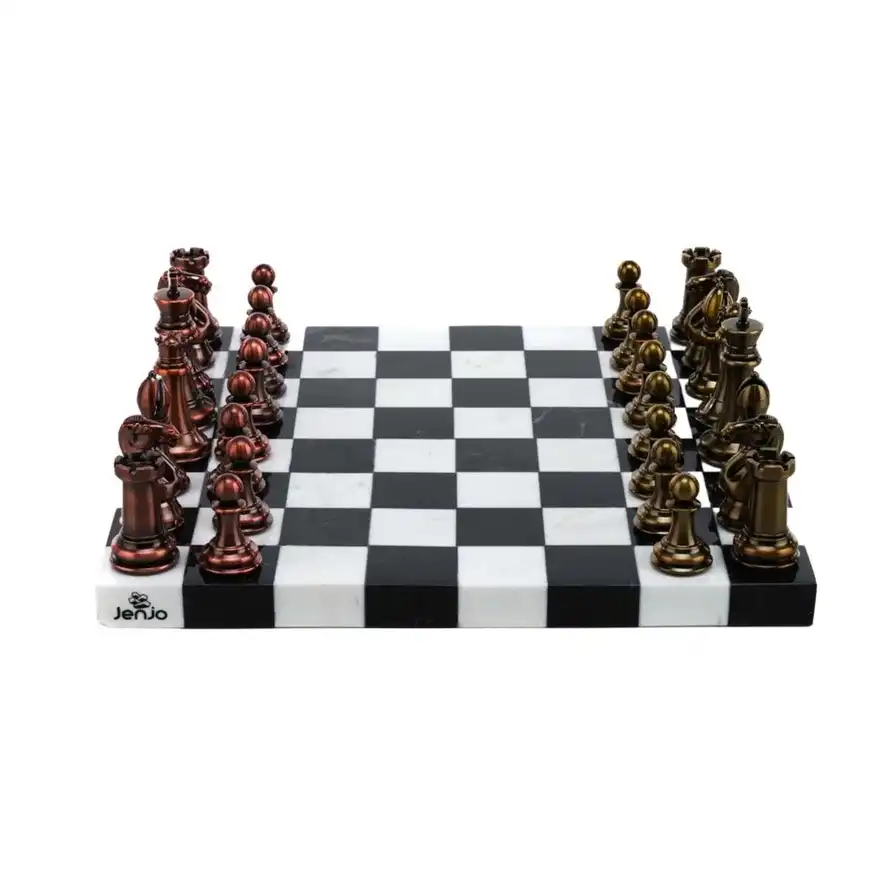 Chess Marble Board w/Resin Pieces