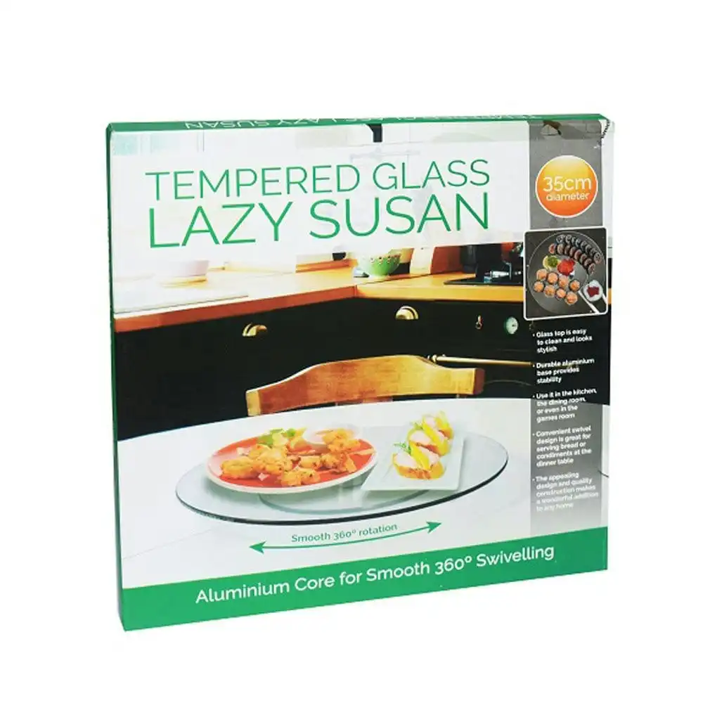 Tempered Glass Lazy Susan 35cm