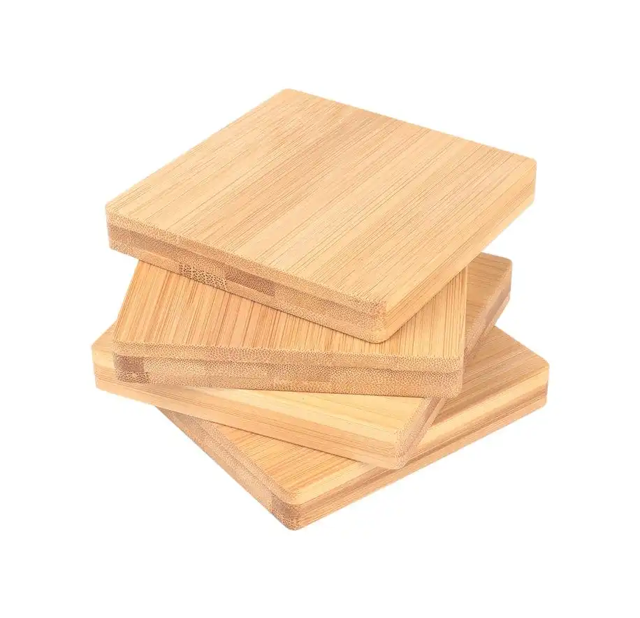 Bamboo Unique Drink Coasters Set of 4