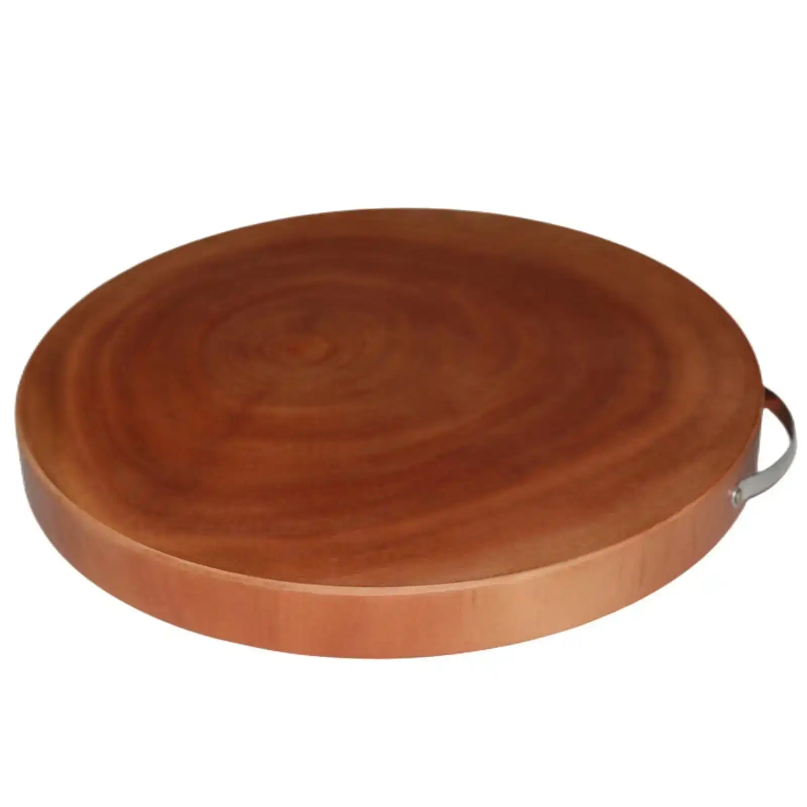 L Natural Hardwood Hygienic Kitchen Cutting Wooden Chopping Board Round - One Size
