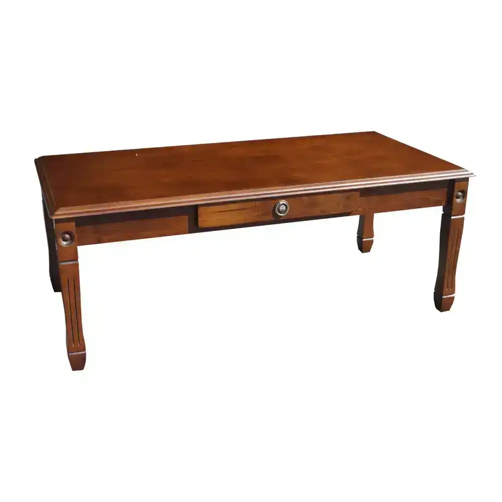 Lottie Rectangle Wooden Coffee Table 120cm - Dirty Oak