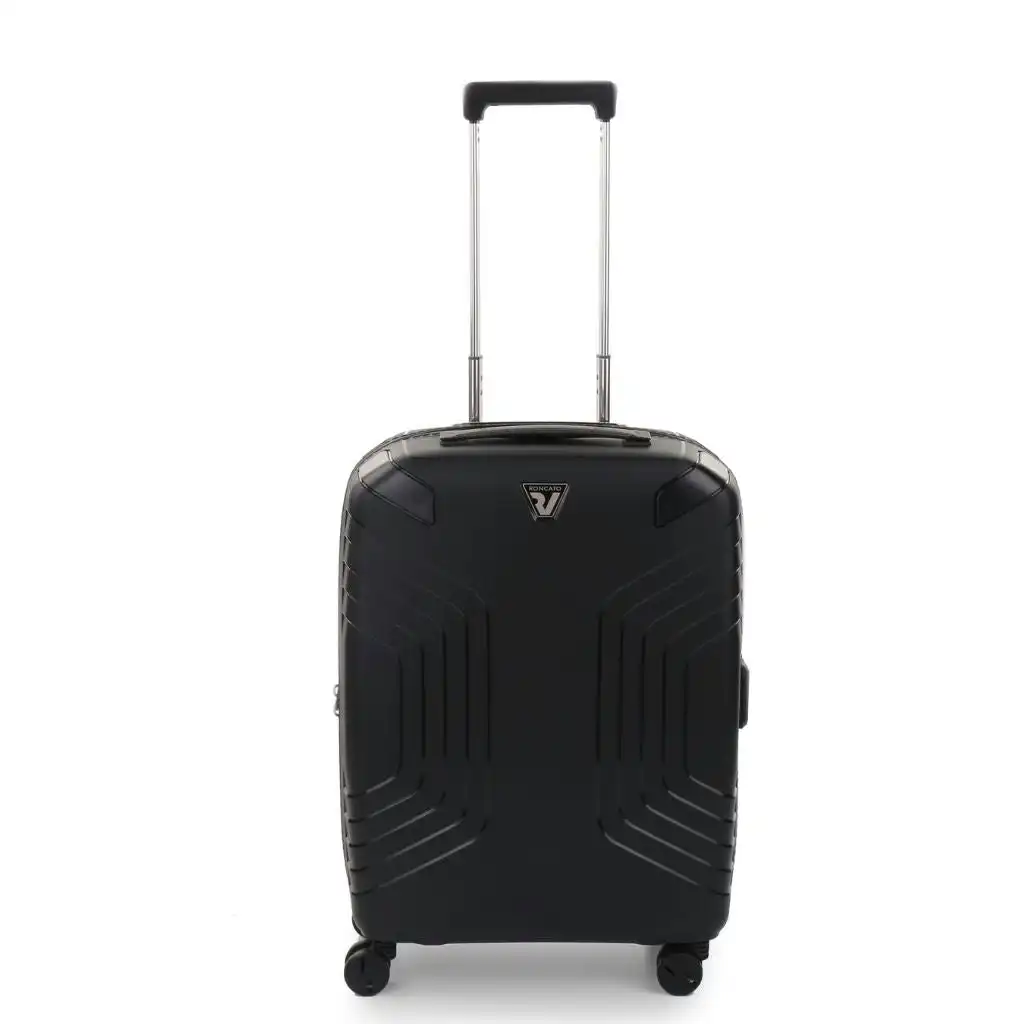Roncato Ypsilon Carry On 55cm Hardsided Exp Spinner Suitcase Black