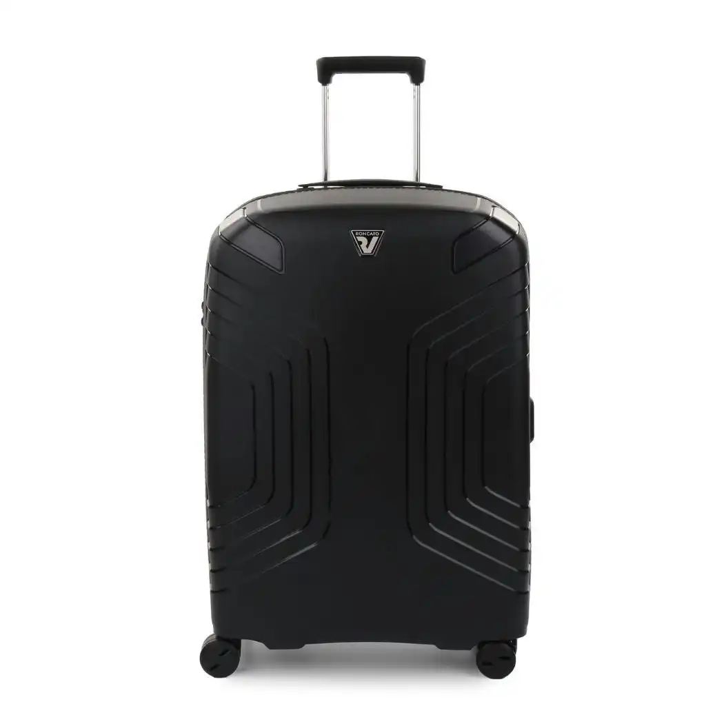 Roncato Ypsilon Medium 69cm Hardsided Exp Spinner Suitcase Black