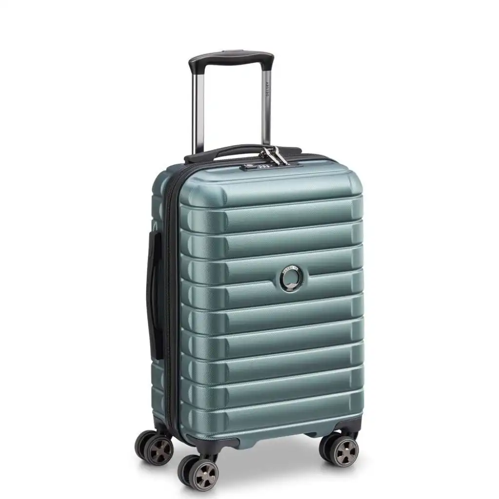 DELSEY Shadow 55cm Expandable Carry On Luggage - Green