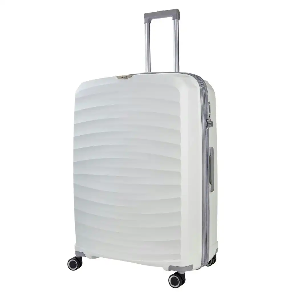 Rock Sunwave 79cm Large Expander Hardsided Luggage - White