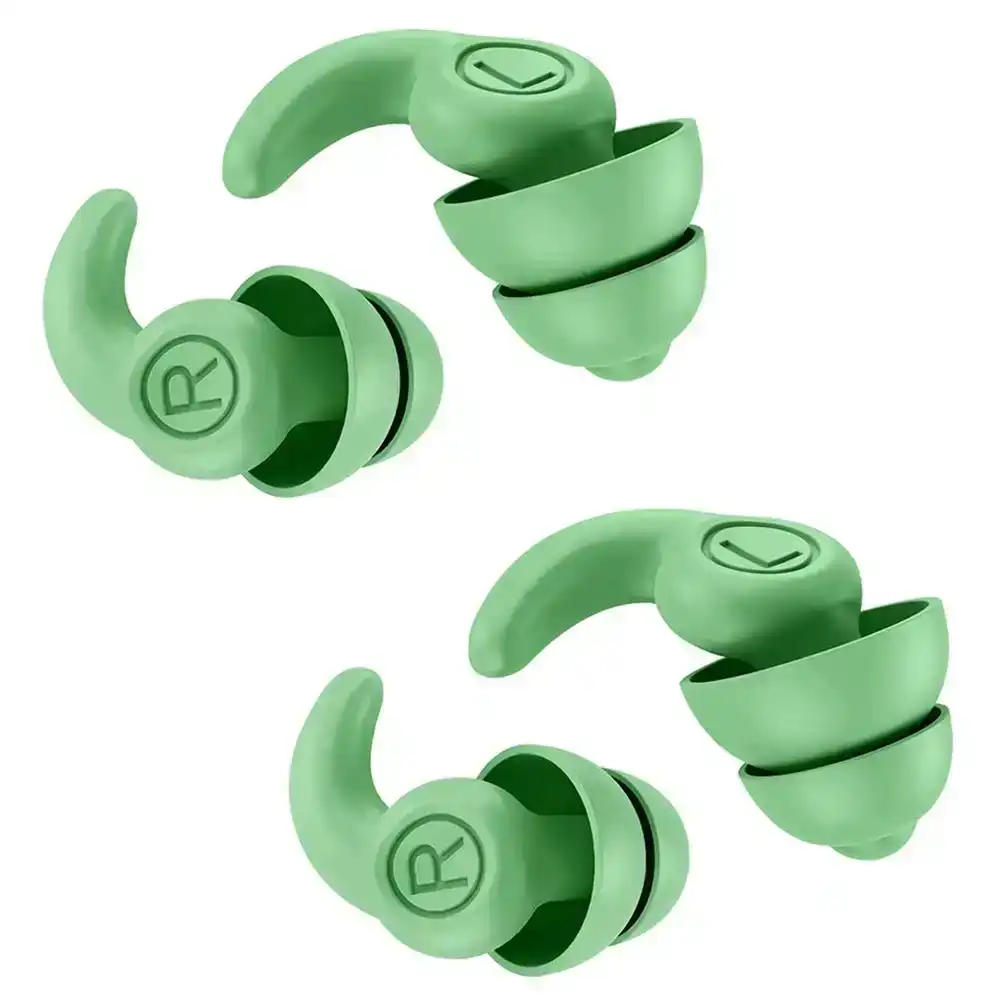 2Pairs Anti Noise Silicone Earplugs Waterproof Ear Plugs Swimming Ear Protector