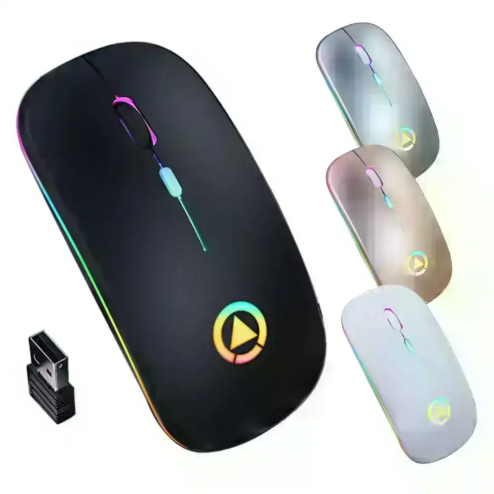 Wireless Mouse RGB Rechargeable Silent Mouse