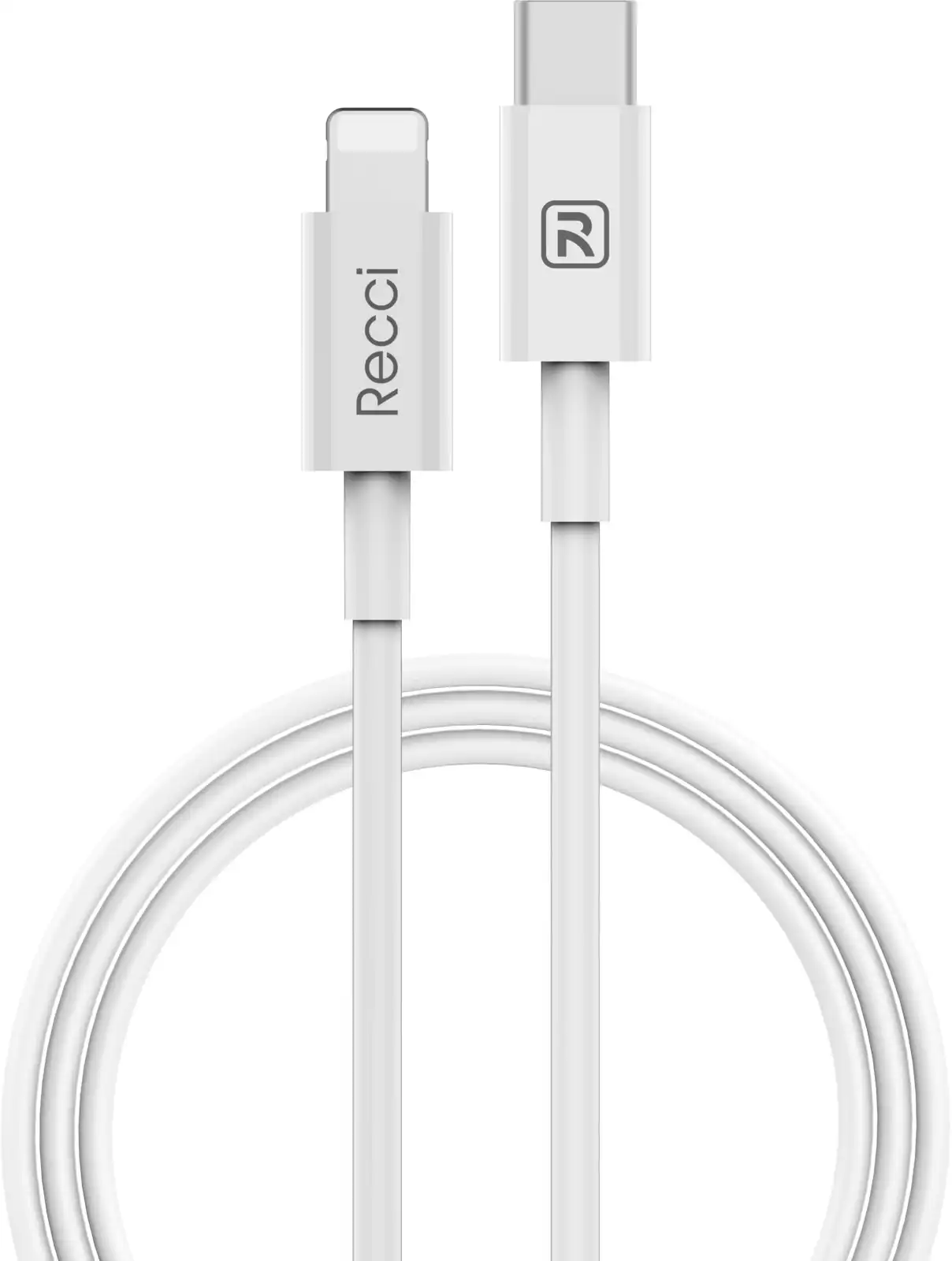 Recci Type-C to Lightning fast charging Cable White