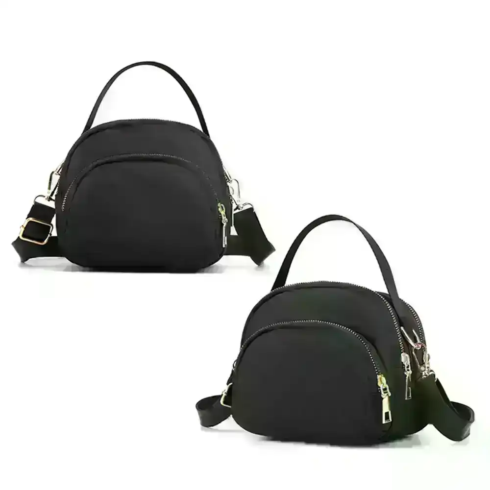 Multi-layer Crossbody Bag Travel Messenger Handbags Waterproof Nylon Cloth Bag