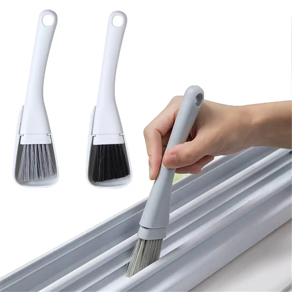2 Pcs Window Groove Cleaning Brush Windows Slot Cleaner for Door Floor Gap