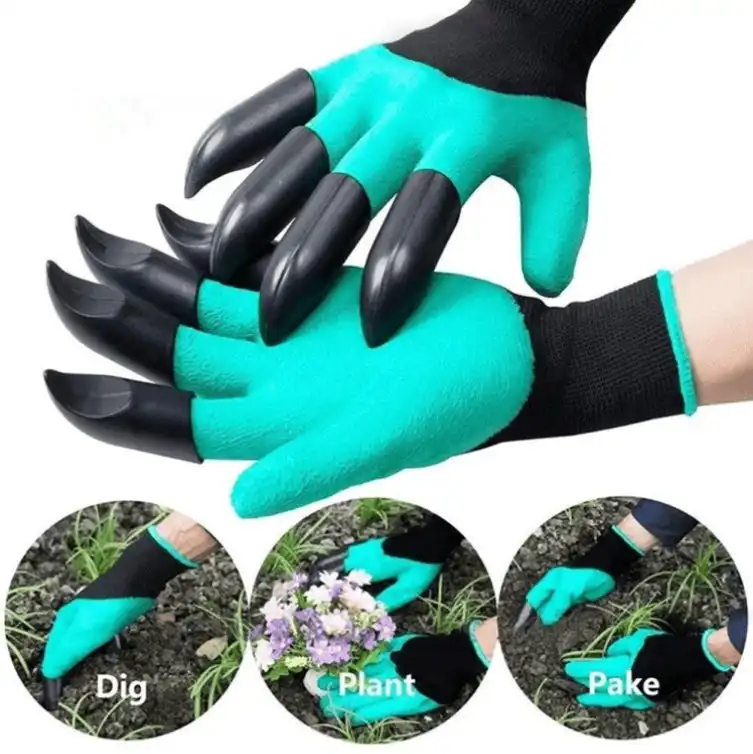 2Pcs Claw Gardening Gloves Outdoor Planting Gloves Garden Protective Gloves