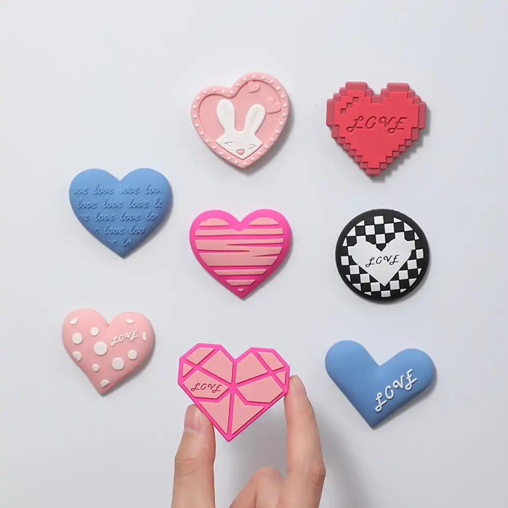 8 Pack Love Heart Fridge Magnet Message Board Magnetic Refrigerator Sticker