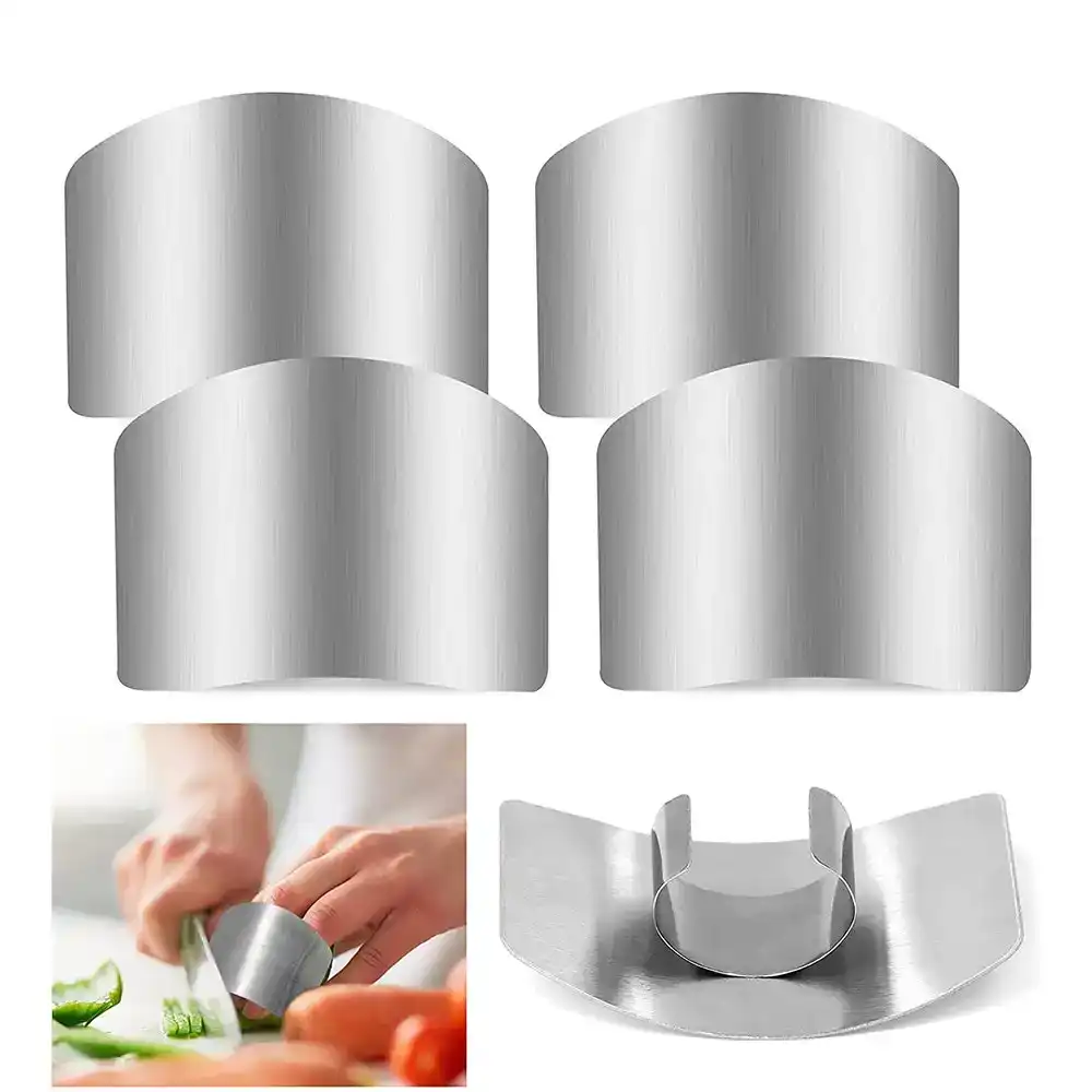 4pcs Stainless steel vegetable cutting hand guard kitchen finger protector