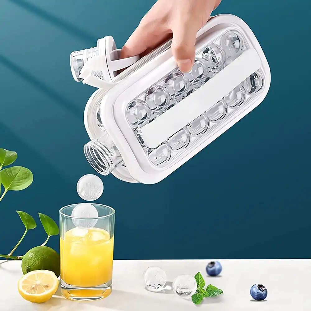 17 Grids Ice Cube Tray 2 In 1 Portable Ice Ball Maker Kettle Ice Cube Molds