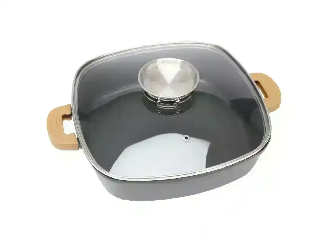 Taste The Difference - Square Roaster W/Glass Lid - 28cm