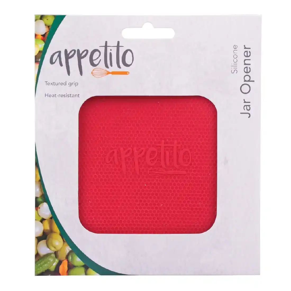 Appetito Silicone Jar Operner Mat Red