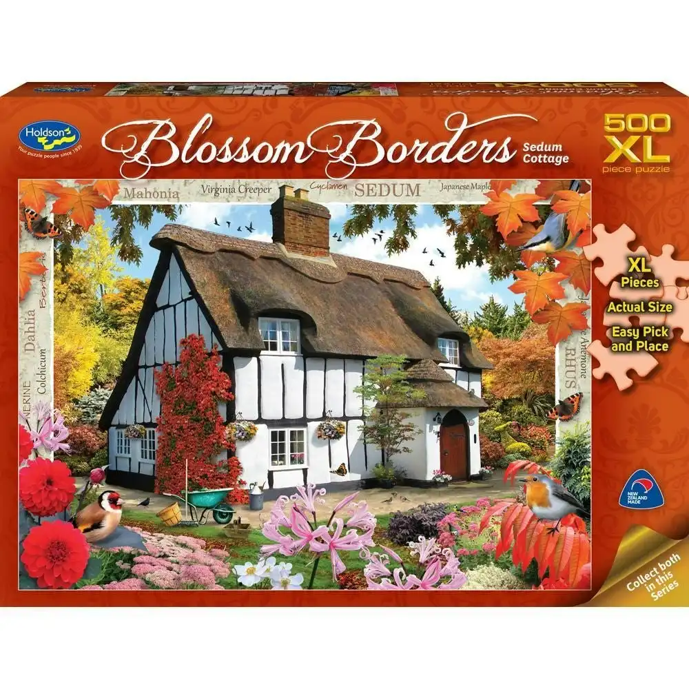 Holdson Puzzle Blossom Borders (Sedum Cottage) - 500PC XL