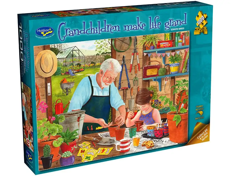 Holdson 1000-Piece Jigsaw Puzzle, Grandchildren Make Life Grand Sowing Seeds