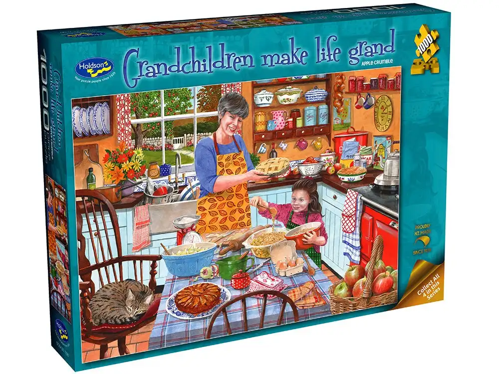 Holdson 1000-Piece Jigsaw Puzzle, Grandchildren Make Life Grand Apple Crumble