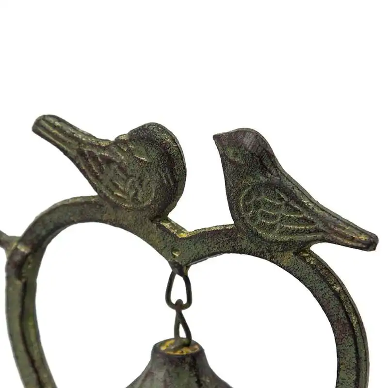 Willow & Silk 22.5cm Arrow in Heart Lovebirds Bell Ornament