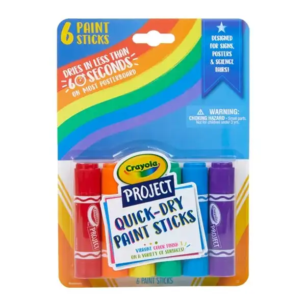 Crayola Project Quick Dry Paint Sticks- 6pk