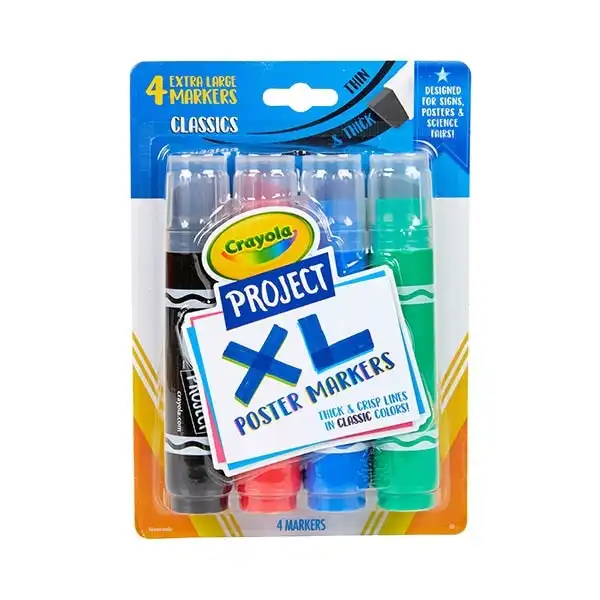 Crayola Project Markers, Classic- 4pk
