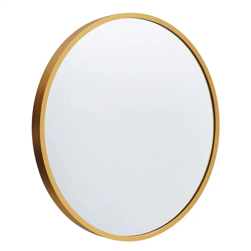 Furb Aluminum Wall Mirrors Round Makeup Mirror Bathroom Home Decor Gold 100CM