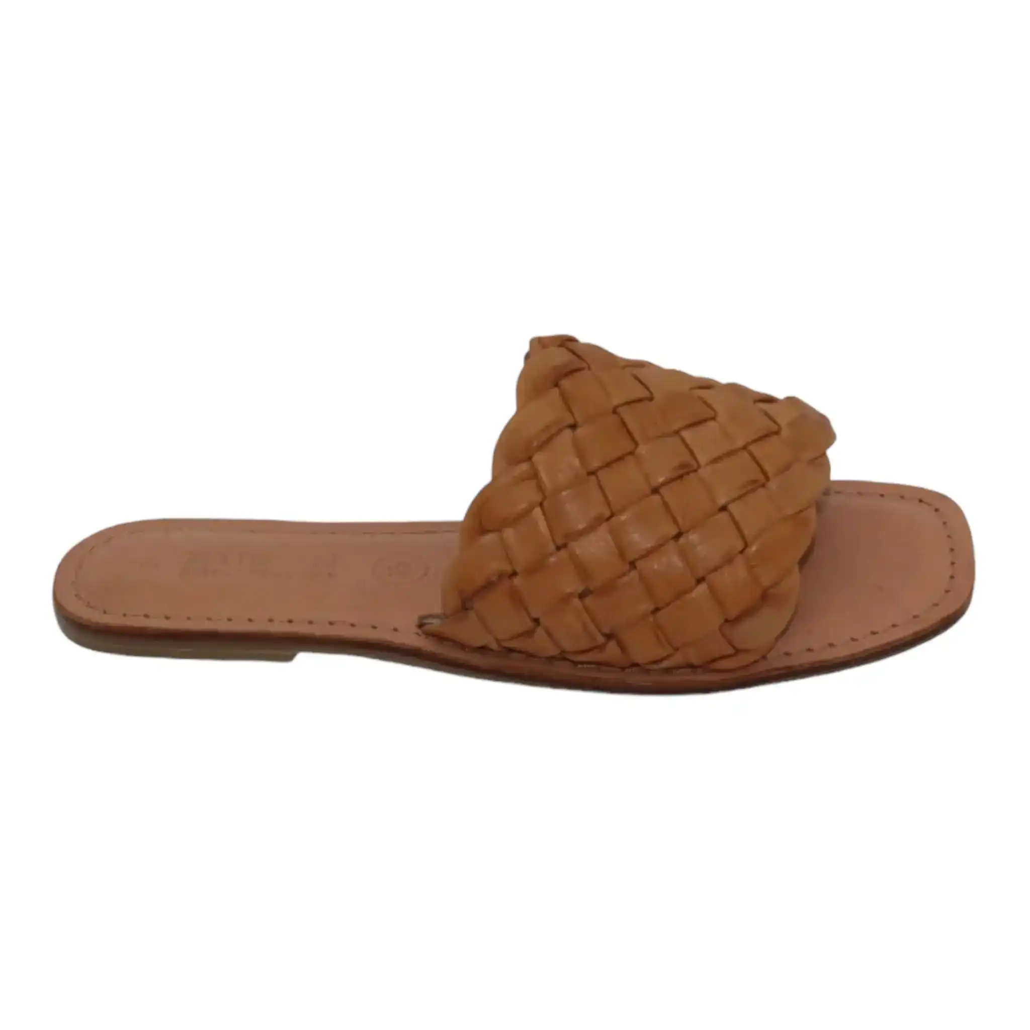 Avalon Woven Leather Sandal Tan