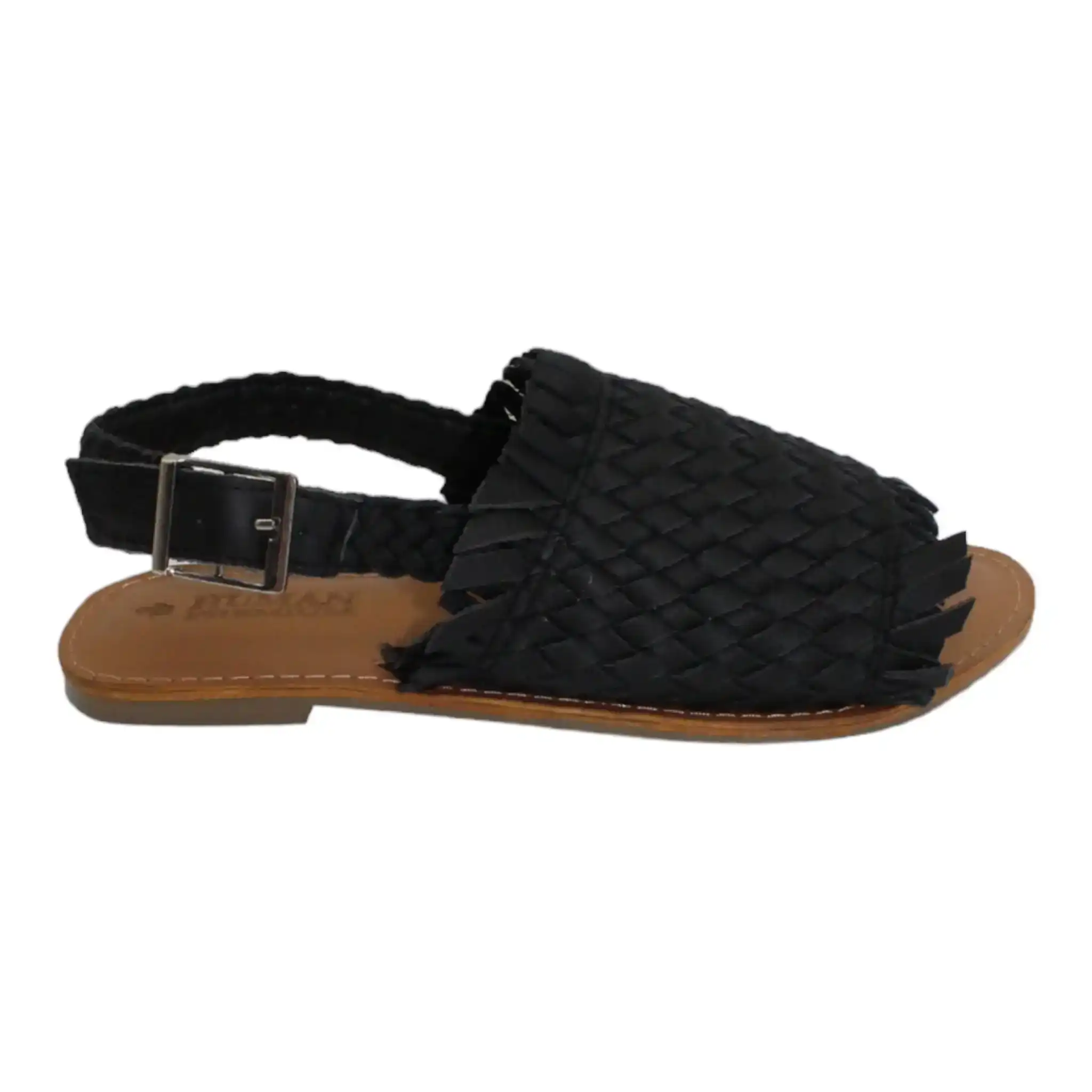 Evos Leather Sandal Black