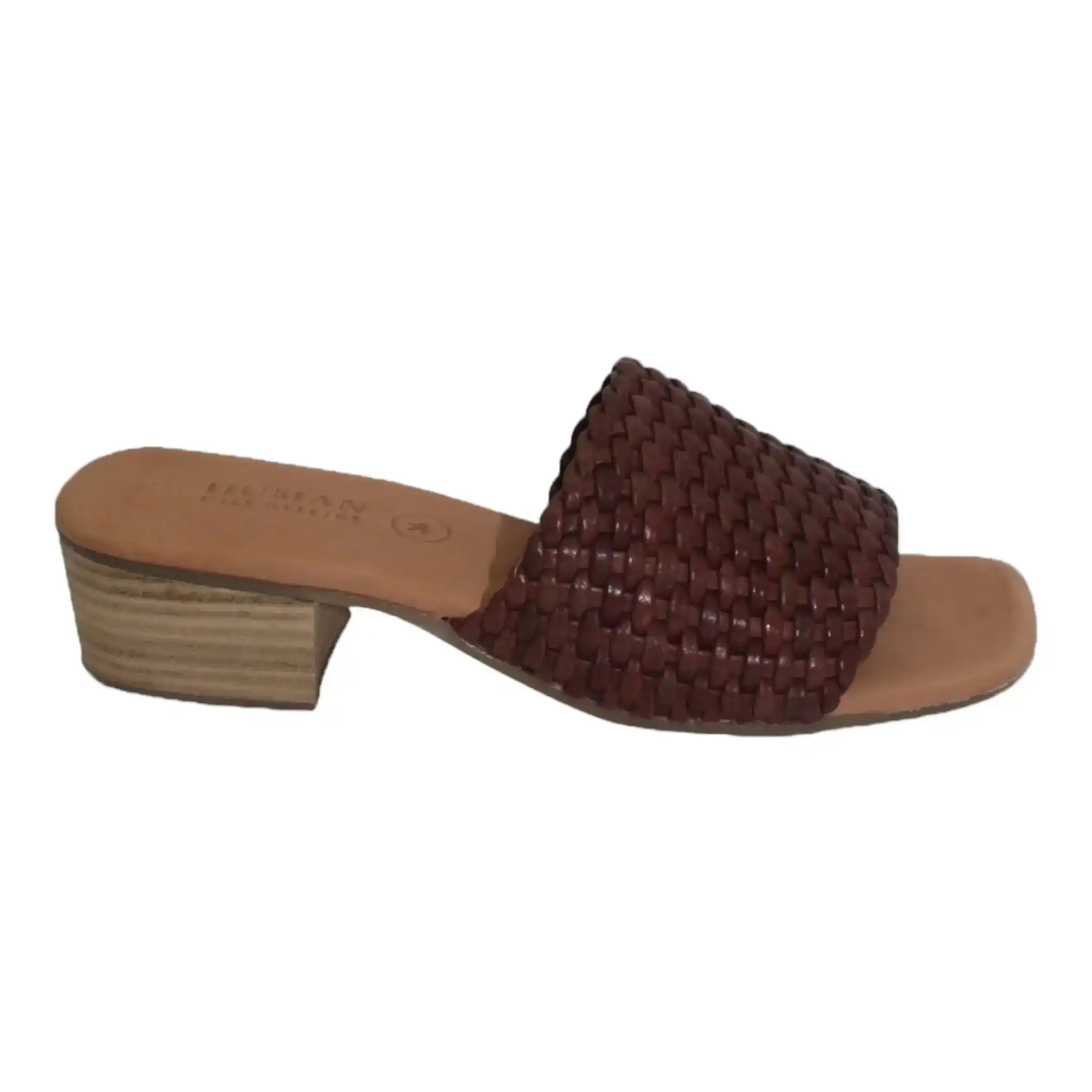 Cambria Woven Leather Sandal Mocha