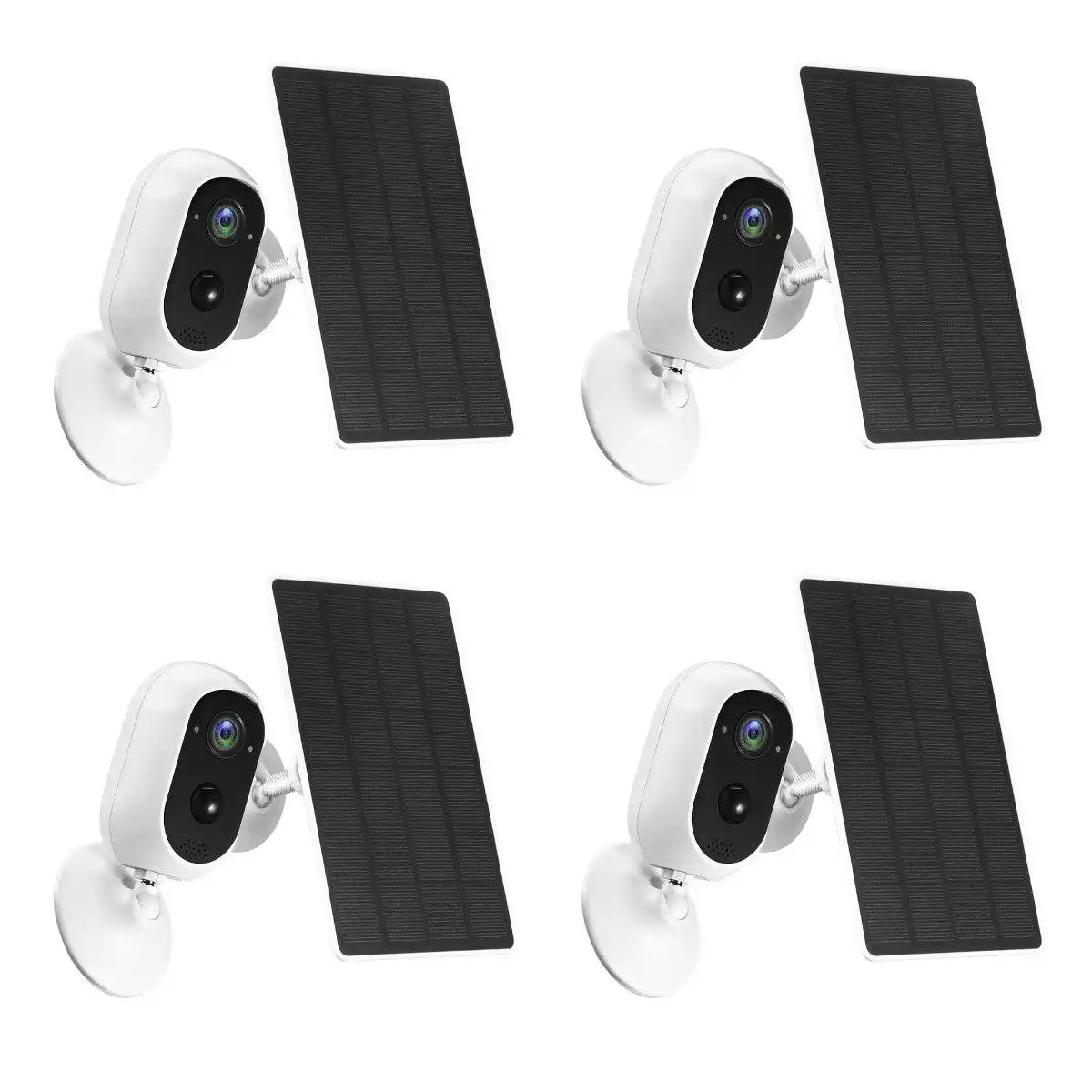 Ausway WiFi Camera CCTV Home Security Wireless Outdoor Surveillance System with Solar Powered Batteries x4